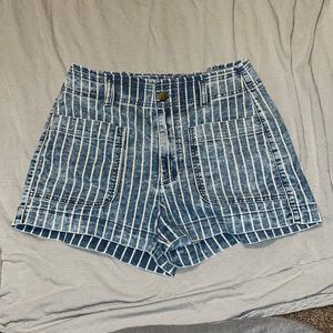 American Eagle Striped Jean shorts